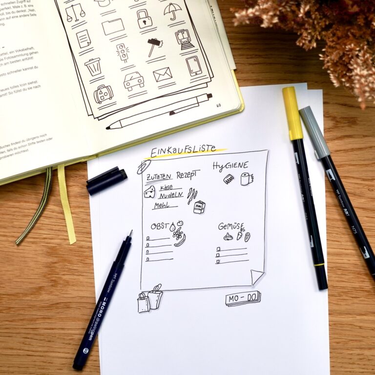 Sketchnotes, Journaling und Creative Writing - lerne in unserem Online Workshop Sketchnotes